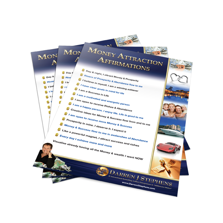 Money attractions laminated sheets