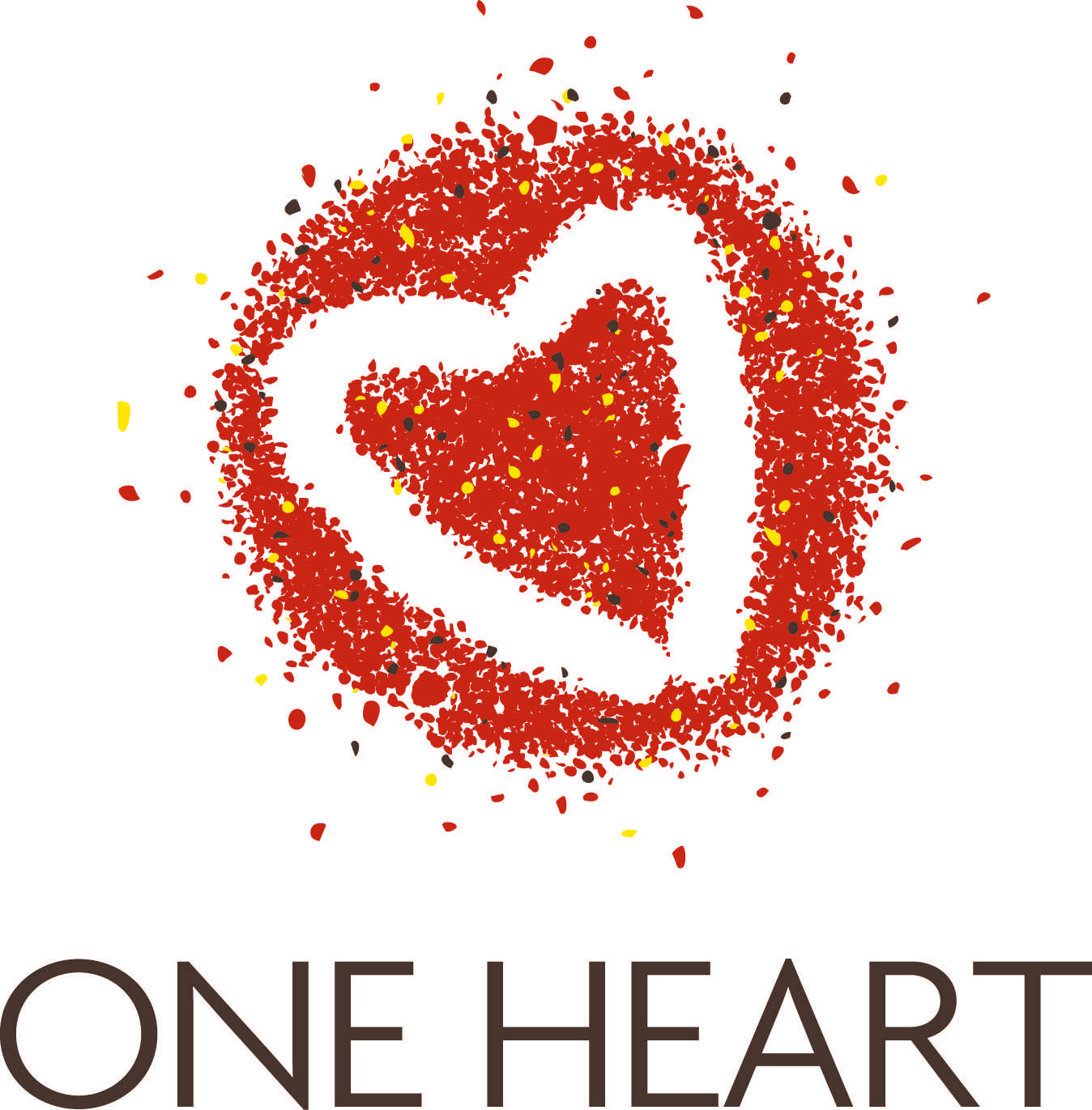 One heart logo